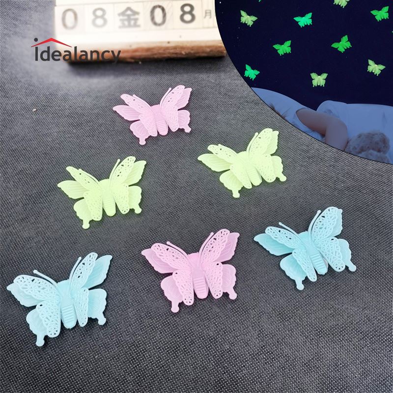 Glowing Butterfly Sticker Pack Of 6