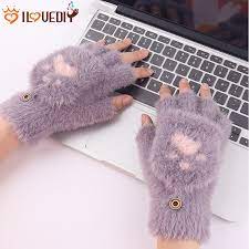 H.Aic S Winter Mink Fleece Soft Gloves